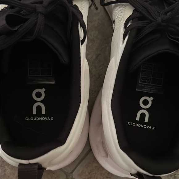 On Running Women’s White and Black Cloudnova X Sneakers - Picture 4 of 13